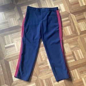 Banana Republic Navy Pants w/ Red Racing Stripes